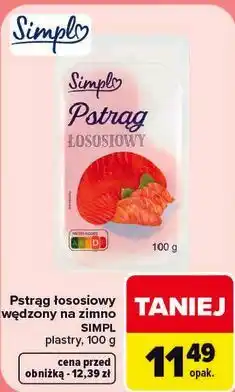 Carrefour Simpl Pstrąg łososiowy wędzony na zimno oferta