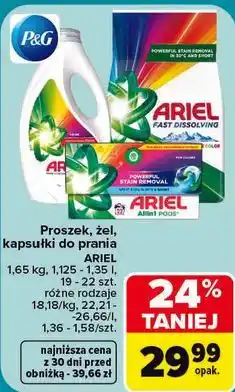 Carrefour Proszek, żel, kapsułki do prania Ariel oferta