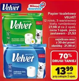 Carrefour Papier toaletowy Velvet oferta