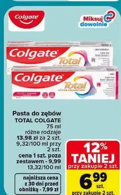 Carrefour Pasta do zębów TOTAL COLGATE oferta