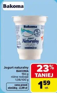 Carrefour Jogurt naturalny Bakoma oferta
