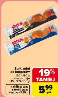 Carrefour Dulcesol Bułki mini do burgerów oferta