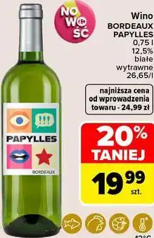 Carrefour Market Wino BORDEAUX PAPYLLES białe wytrawne oferta