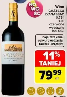 Carrefour Market Wino CHÂTEAU D'AGASSAC oferta