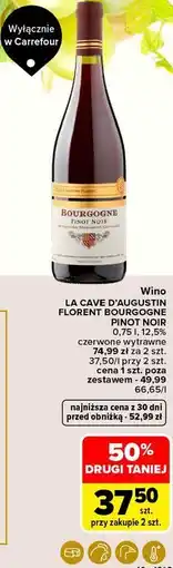 Carrefour Market Wino LA CAVE D'AUGUSTIN FLORENT BOURGOGNE PINOT NOIR oferta