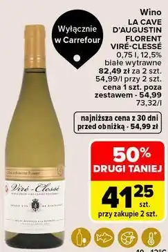 Carrefour Market Wino LA CAVE D'AUGUSTIN FLORENT VIRÉ-CLÉSSÉ oferta