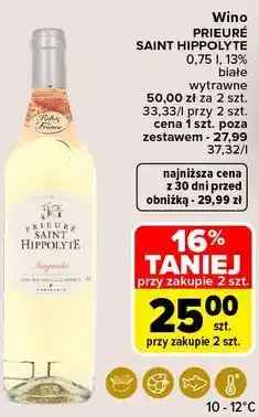 Carrefour Market Wino Reflets de France PRIEURÉ SAINT HIPPOLYTE oferta