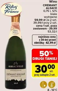 Carrefour Market Wino CREMANT ALSACE Reflets de France oferta