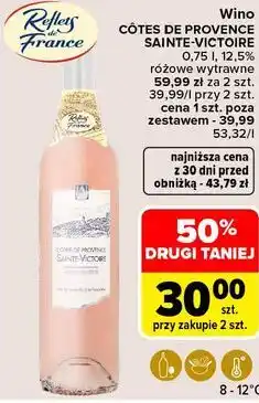 Carrefour Market Wino CÔTES DE PROVENCE SAINTE-VICTOIRE Reflets de France oferta