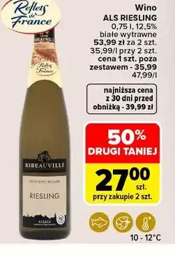 Carrefour Market Wino ALS RIESLING Reflets de France oferta