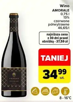 Carrefour Market Wino AMORALE czerwone półwytrawne oferta