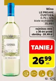 Carrefour Market Wino LE PREARE CUSTOZA białe wytrawne oferta