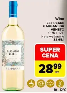 Carrefour Market Wino LE PREARE GARGANEGA VENETO białe wytrawne oferta