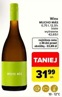 Carrefour Market Wino MUCHO MÁS białe wytrawne oferta
