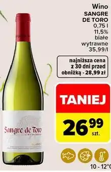 Carrefour Market Wino SANGRE DE TORO białe wytrawne oferta