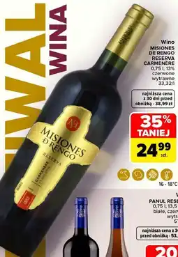 Carrefour Market Wino Misiones de Rengo Reserva Carmenere oferta