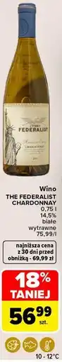 Carrefour Market Wino The Federalist Chardonnay oferta