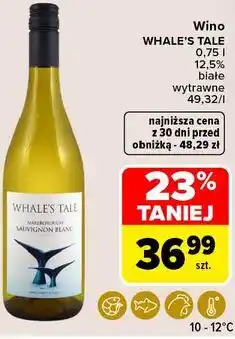 Carrefour Market Wino WHALE'S TALE białe wytrawne oferta
