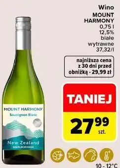 Carrefour Market Wino MOUNT HARMONY białe wytrawne oferta