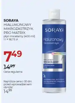 Jawa Drogerie Soraya hialuronowy mikrozastrzyk pro matrix płyn micelarny oferta