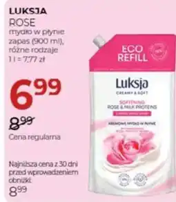 Jawa Drogerie Luksja rose mydło w płynie zapas oferta