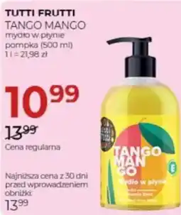 Jawa Drogerie Tutti frutti tango mango mydło w płynie pompka oferta