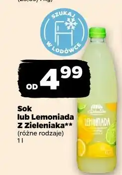 Netto Sok lub Lemoniada Z Zieleniaka oferta