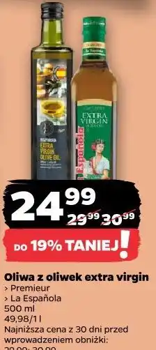 Netto Oliwa z oliwek extra virgin Premier / La Española oferta