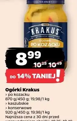 Netto Ogórki Krakus oferta