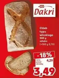 Kaufland Chleb typu włoskiego Dakri oferta