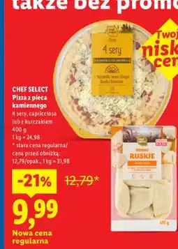 Lidl Pizza z pieca kamiennego 4 sery Chef Select oferta