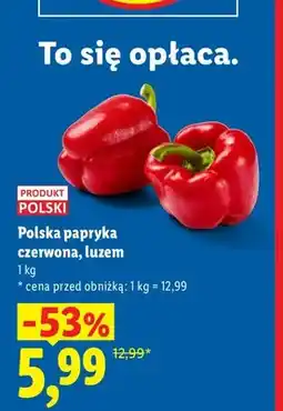 Lidl Polska papryka czerwona luzem oferta