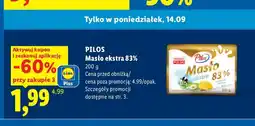 Lidl Masło ekstra Pilos 83% oferta