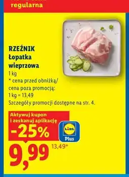 Lidl Łopatka wieprzowa Rzeźnik oferta