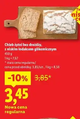 Lidl Chleb żytni bez drożdży z niskim indeksem glikemicznym oferta