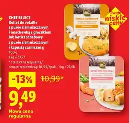 Lidl Kotlet de volaille z purée ziemniaczanym i marchewką z groszkiem Chef Select oferta
