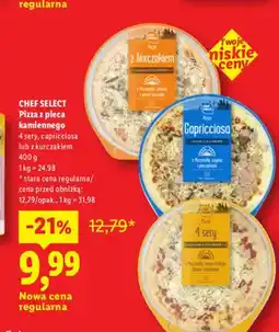 Lidl Pizza z pieca kamiennego capricciosa Chef Select oferta
