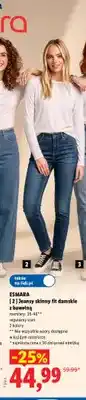 Lidl Jeansy skinny fit damskie z bawełną Esmara oferta