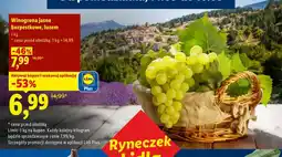 Lidl Winogrona jasne bezpestkowe luzem oferta