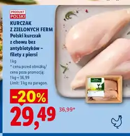 Lidl Polski kurczak z chowu bez antybiotyków filety z piersi Kurczak z Zielonych Ferm oferta