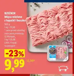 Lidl Mięso mielone z łopatki i boczku Rzeźnik oferta