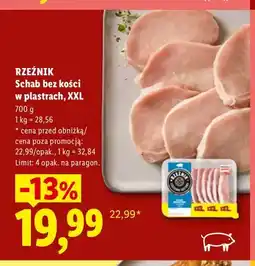 Lidl Schab bez kości w plastrach XXL Rzeźnik oferta