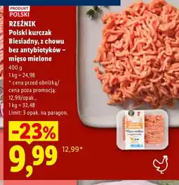 Lidl Polski kurczak Biesiadny z chowu bez antybiotyków mięso mielone Rzeźnik oferta