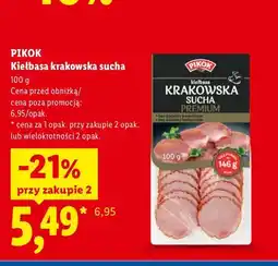 Lidl Kiełbasa krakowska sucha Pikok oferta