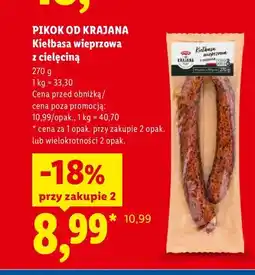 Lidl Kiełbasa wieprzowa z cielęciną Pikok Od Krajana oferta