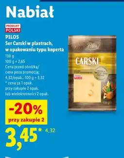 Lidl Ser carski w plastrach w opakowaniu typu koperta Pilos oferta