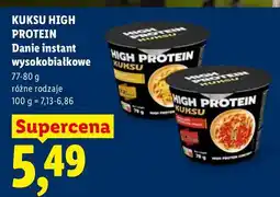 Lidl Danie instant wysokobiałkowe Kuksu High Protein oferta