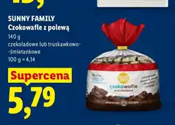 Lidl Czokowafle z polewą truskawkowo-śmietankowe Sunny Family oferta