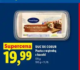 Lidl Pasta z wątrobą z kaczki Duc De Coeur oferta