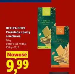 Lidl Czekolada z pastą orzechową pistacja Delica Dore oferta